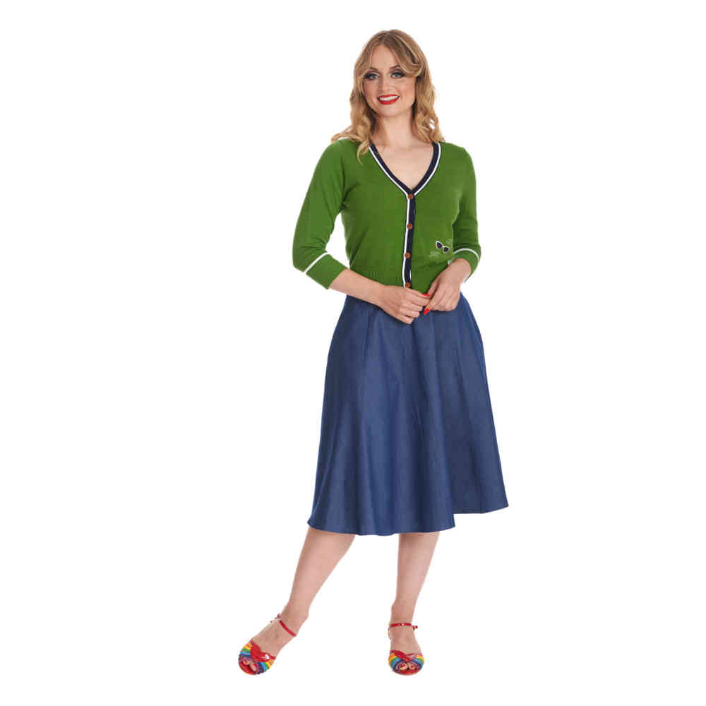 Banned - Summer Denim Dream Skirt - Blue